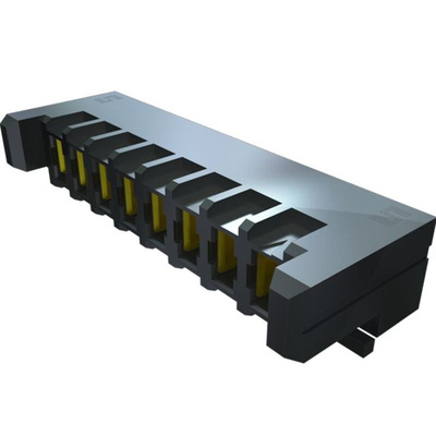 Samtec UPS Series Vertical Through Hole Mount PCB Socket, 4-Contact, 1-Row, 3.81mm Pitch, Solder Termination