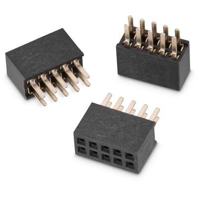 Wurth Elektronik WR-PHD Series Straight PCB Socket, 20-Contact, 2-Row, 1.27mm Pitch