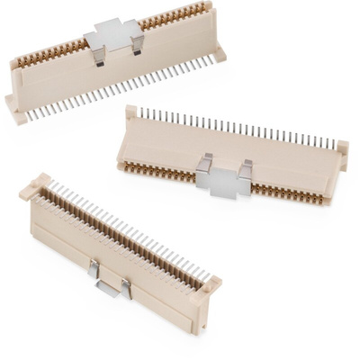 Wurth Elektronik WR-BTB Series Vertical PCB Socket, 64-Contact, 1-Row, 1mm Pitch