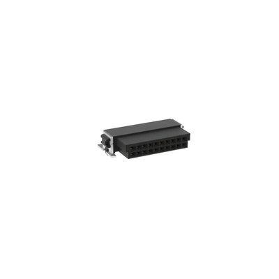 ERNI SMC Series Right Angle Surface Mount PCB Socket, 20-Contact, 2-Row, 1.27mm Pitch