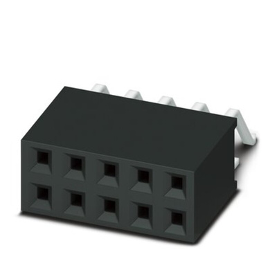 Phoenix Contact 54D/ 50-SH-0-BT, FQ 2 Series Surface Mount Socket Strip, 2-Row, 2.54mm Pitch, SMD Termination