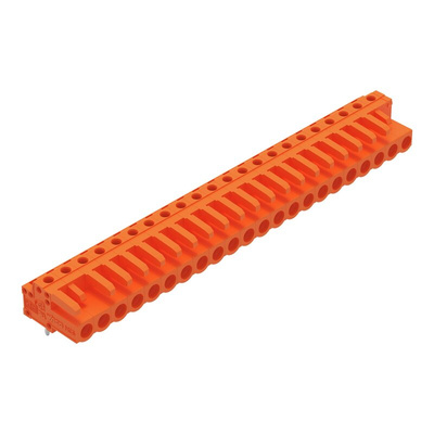 Wago 232 Series Angled PCB Mount PCB Header, 22-Contact, 1-Row, 5.08mm Pitch, Solder Termination