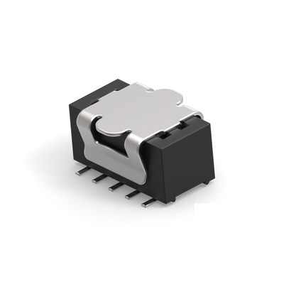 TE Connectivity 1MM-R Series Vertical Board Mount PCB Socket, 10-Contact, 2-Row, 1mm Pitch, Surface Mount Termination