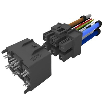 Amphenol Communications Solutions 10170709 Series Vertical Surface Mount PCB Connector, 6-Contact, 2-Row, Surface Mount