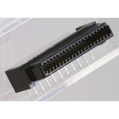 KEL Corporation 8800 Series Right Angle Through Hole Mount PCB Socket, 60-Contact, 2-Row, 2.54mm Pitch, Solder