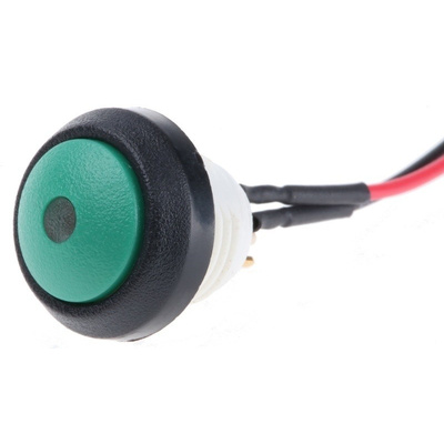 ITW 48 Single Pole Single Throw (SPST) Latching Red LED Push Button Switch, IP67, 13.6 (Dia.)mm, Panel Mount, 48V dc