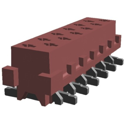 TE Connectivity Micro-MaTch Series Straight Surface Mount PCB Socket, 12-Contact, 2-Row, 2.54mm Pitch, Solder