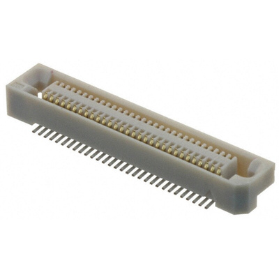 Hirose FX6 Series Straight Surface Mount PCB Socket, 60-Contact, 2-Row, 0.8mm Pitch, Solder Termination