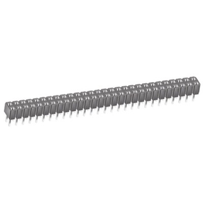Samtec CES Series Straight Through Hole Mount PCB Socket, 56-Contact, 2-Row, 2.54mm Pitch, Through Hole Termination