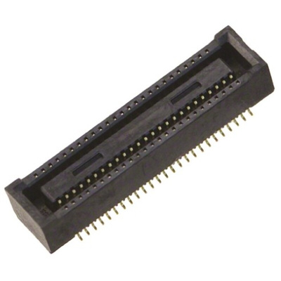 Hirose DF40 Series Straight Surface Mount PCB Socket, 50-Contact, 2-Row, 0.4mm Pitch, Solder Termination