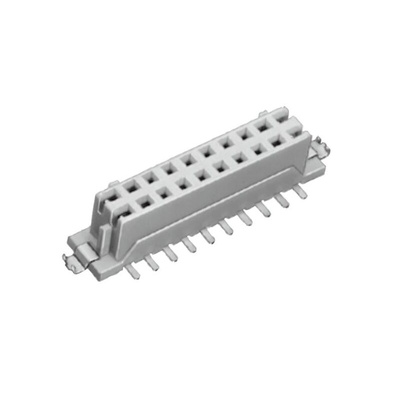 Hirose DF11 Series Straight Surface Mount PCB Socket, 10-Contact, 2-Row, 2.0mm Pitch, Solder Termination