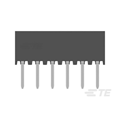 TE Connectivity AMPMODU Series Straight Through Hole Mount PCB Socket, 12-Contact, 2-Row, 2mm Pitch, Solder Termination