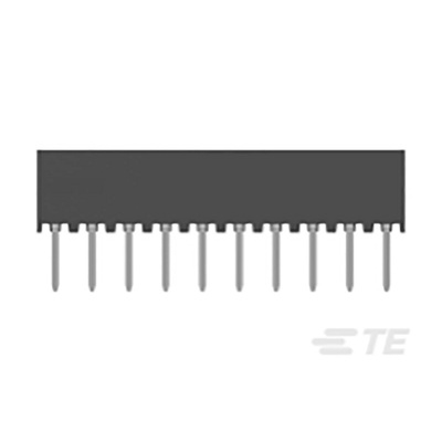 TE Connectivity AMPMODU Series Straight Through Hole Mount PCB Socket, 20-Contact, 2-Row, 2mm Pitch, Solder Termination