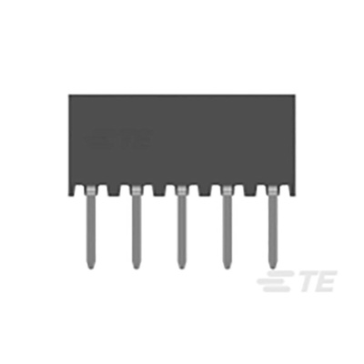 TE Connectivity AMPMODU Series Straight Through Hole Mount PCB Socket, 10-Contact, 2-Row, 2mm Pitch, Solder Termination