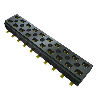 Samtec CLP Series Vertical Surface Mount PCB Socket, 5-Contact, 2-Row, 1.27mm Pitch, Press-In Termination