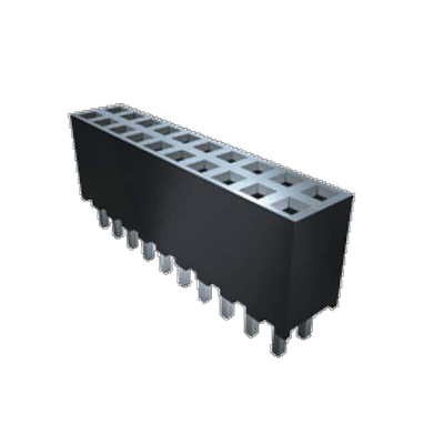 Samtec SQT Series Right Angle Surface Mount PCB Socket, 4-Contact, 1-Row, 2mm Pitch, Through Hole Termination