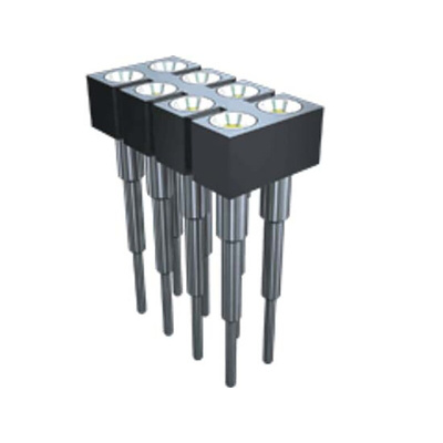Samtec SD Series Straight Through Hole Mount PCB Socket, 16-Contact, 2-Row, 2.54 Pitch, Solder Termination