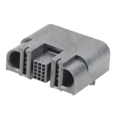 Molex 214114 Series Right Angle PCB Mount PCB Socket, 1P + 15S + 1P-Contact, 5-Row, 2 Pitch, Through Hole Termination