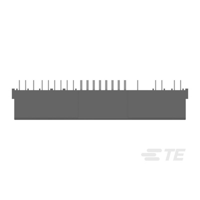 TE Connectivity MULTI-BEAM XLE Series Vertical PCB Mount Heavy Duty Power Connector, 40-Contact, 4-Row, 2.54 mm, 5.08
