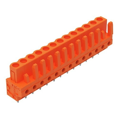 Wago 232 Series Straight PCB Mount PCB Header, 13-Contact, 1-Row, 5.08mm Pitch, Solder, Through Hole Termination