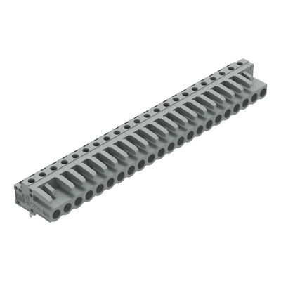 Wago 232 Series Angled PCB Mount PCB Header, 22-Contact, 1-Row, 5mm Pitch, PCB Termination