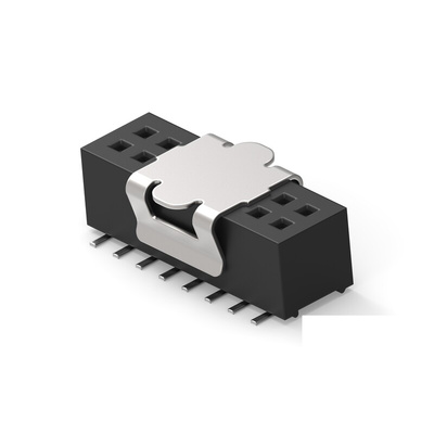 TE Connectivity 1MM-R Series Vertical Board Mount PCB Socket, 16-Contact, 2-Row, 1mm Pitch, Surface Mount Termination
