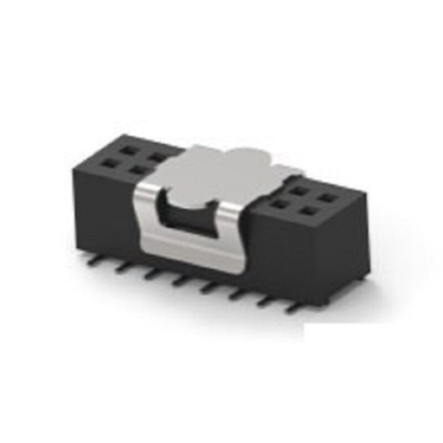 TE Connectivity 1MM-R Series Vertical Board Mount PCB Socket, 16-Contact, 2-Row, 1mm Pitch, Surface Mount Termination