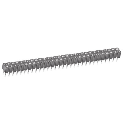 Samtec CES Series Straight Through Hole Mount PCB Socket, 60-Contact, 2-Row, 2.54mm Pitch, Through Hole Termination