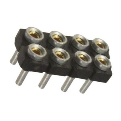 Samtec SDL Series Straight Through Hole Mount PCB Socket, 8-Contact, 2-Row, 2.54mm Pitch, Through Hole Termination