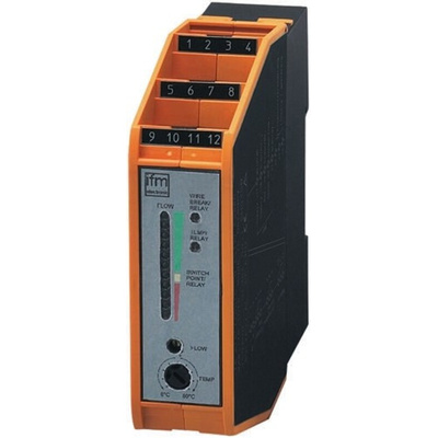 ifm electronic DIN Rail Mount Flow Controller, Relay Output, 90 → 240 V ac