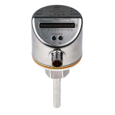 ifm electronic Flow Controller, 200 → 3000 (Gas) cm³/s, 3 → 300 (Liquid) cm³/s, PNP Output, 19 →