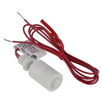 Gems Sensors LS-3 Series Vertical Polypropylene Float Switch, Float, 610mm Cable, SPST NO/NC