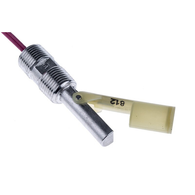 Gems Sensors LS-7 Series Horizontal Stainless Steel 316 Float Switch, Float, 610mm Cable, SPST NO/NC