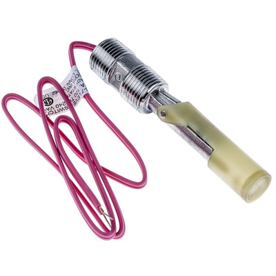 Gems Sensors LS-7 Series Horizontal Stainless Steel 316 Float Switch, Float, 610mm Cable, SPST NO/NC