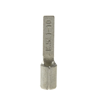 RS PRO Uninsulated Crimp Blade Terminal 10mm Blade Length, 0.5mm² to 1.5mm², 22AWG to 16AWG