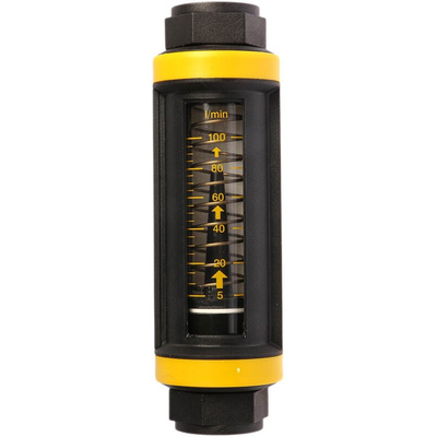 Parker Easiflow Series Variable Area Flow Meter for Liquid, 5 L/min Min, 100 L/min Max