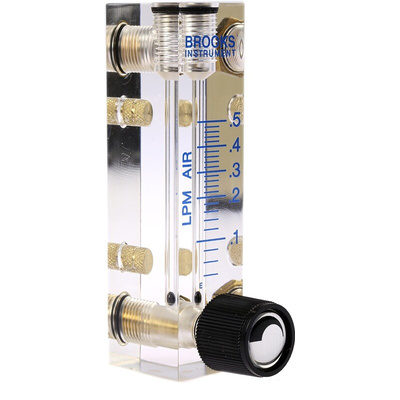 Instruments Direct FR Series Variable Area Flow Meter for Gas, 0.04 L/min Min, 0.5 L/min Max