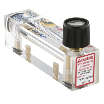 Key Instruments FR2000 Series Variable Area Flow Meter for Gas, 0.4 L/min Min, 5 L/min Max