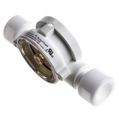 Gems Sensors RFI Series RotorFlow Flow Indicator for Liquid, 15 L/min Min, 75 L/min Max