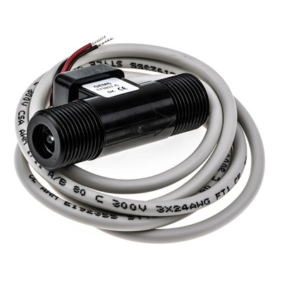 Gems Sensors FT-110 Series Turbine Flow Sensor for Liquid, 1 L/min Min, 10 L/min Max