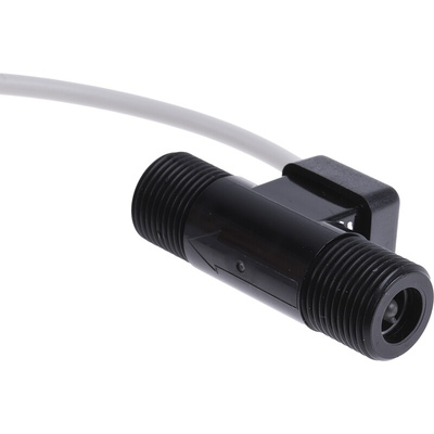 Gems Sensors FT-110 Series Turbine Flow Sensor for Liquid, 1 L/min Min, 15 L/min Max