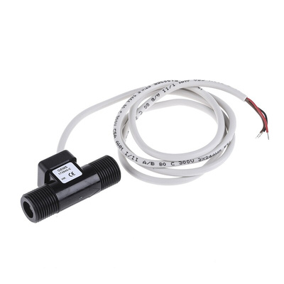 Gems Sensors FT-110 Series Turbine Flow Sensor for Liquid, 1 L/min Min, 25 L/min Max