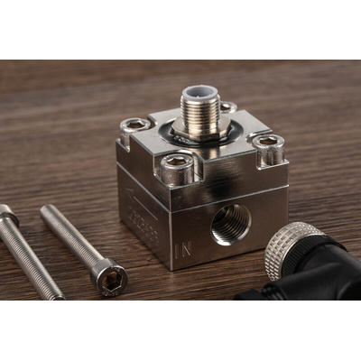 RS PRO Oval Gear Flow Meter for Liquid, 0.01 L/min Min, 4 L/min Max