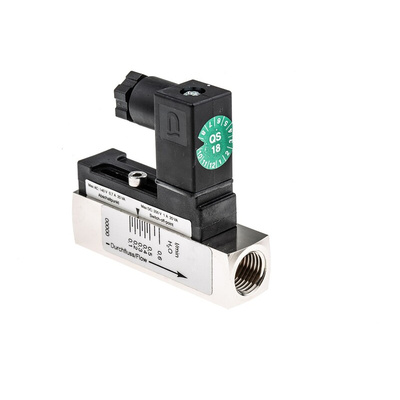 RS PRO Piston Inline Flow Switch for Liquid, 0.1 L/min Min, 0.6 L/min Max