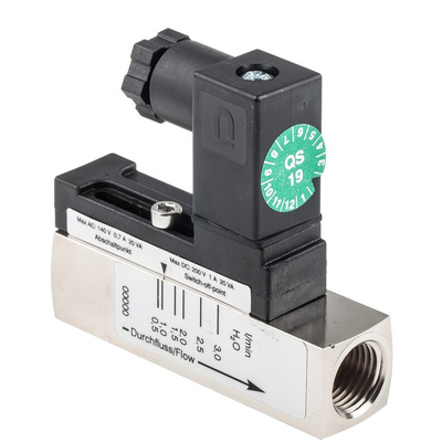 RS PRO Piston Inline Flow Switch for Liquid, 0.5 L/min Min, 3 L/min Max