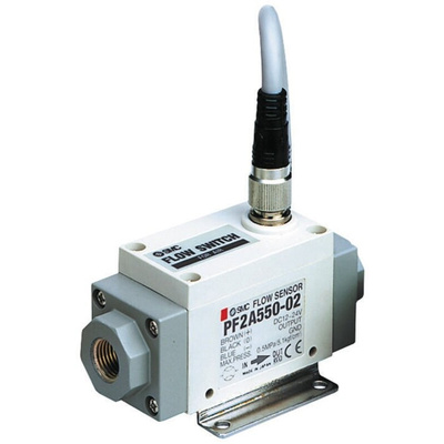 SMC Flow Controller, 50 → 500 L/min, PNP Output, 12 → 24 V dc, 1/2 in Pipe