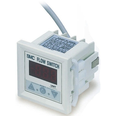 SMC Panel Mount Flow Controller, 45 L/min, PNP Output, 12 → 24 V dc