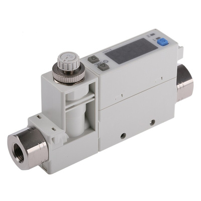 SMC Compact Mount Flow Controller, 1 → 50 L/min, PNP Output, 24 V dc, 1/8 in Pipe