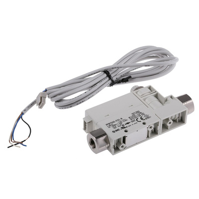 SMC Compact Mount Flow Controller, 1 → 50 L/min, PNP Output, 24 V dc, 1/8 in Pipe