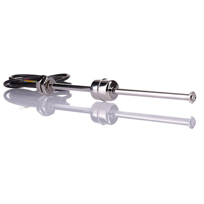 Sensata / Cynergy3 SSF67 Series Vertical Stainless Steel Float Switch, Float, 1m Cable, NO/NC, 250V ac Max, 120V dc Max